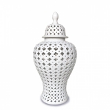 46CM White Hampton Lace Jar