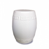 46CM White Ceramic Stool