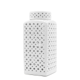 38CM White Hampton SQ Jar