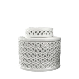 18CM Noosa White Cylinder Jar