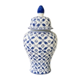 32CM Blue&White Temple Jar