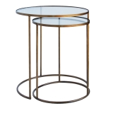 S/2GlassluxRoundNestTable-Gold