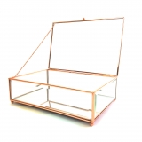 24CM rose gold glass box