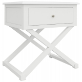 58CM White Hampton Side Table 