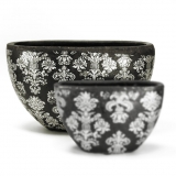 30CM Oval Pot-Black silver